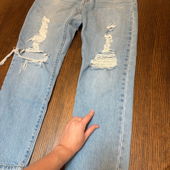Levi's 501 Skinny Jeans Women Blue High Rise Distressed Size 29x28 - Picture 3 of 12